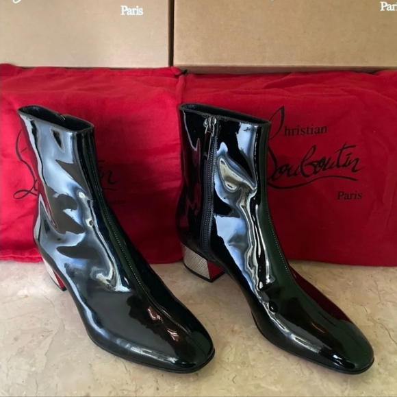 Louboutin Patent Leather Disco Boots Size 6 - Picture 4 of 13